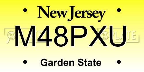M48PXU New Jersey License Plate