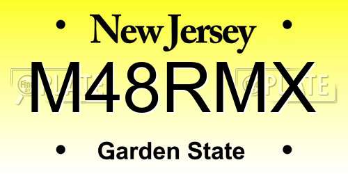 M48RMX New Jersey License Plate
