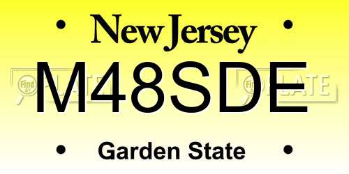 M48SDE New Jersey License Plate