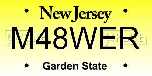 M48WER New Jersey License Plate