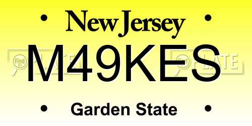 M49KES New Jersey License Plate