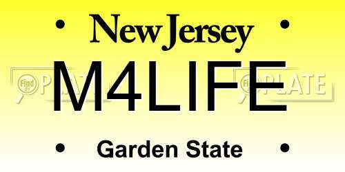 M4LIFE New Jersey License Plate