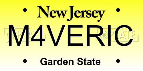 M4VERIC New Jersey License Plate
