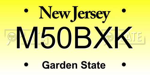 M50BXK New Jersey License Plate