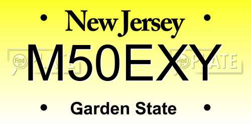 M50EXY New Jersey License Plate