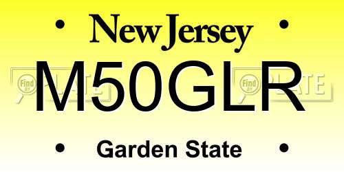 M50GLR New Jersey License Plate