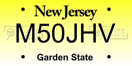 M50JHV New Jersey License Plate
