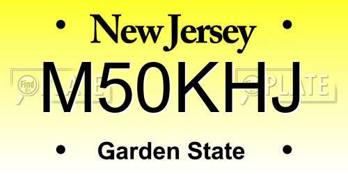 M50KHJ New Jersey License Plate