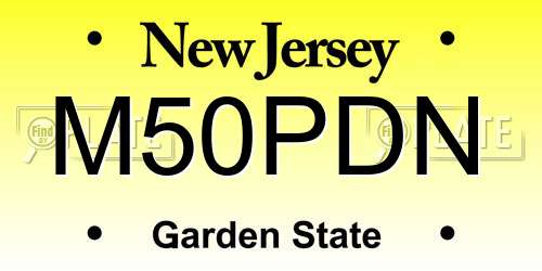 M50PDN New Jersey License Plate