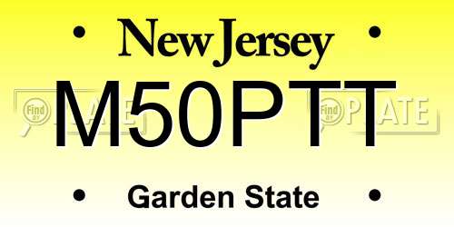 M50PTT New Jersey License Plate