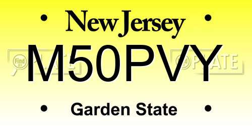 M50PVY New Jersey License Plate