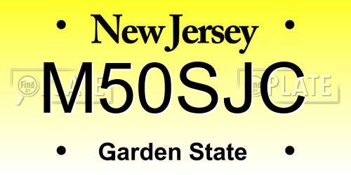 M50SJC New Jersey License Plate