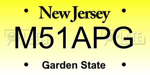 M51APG New Jersey License Plate