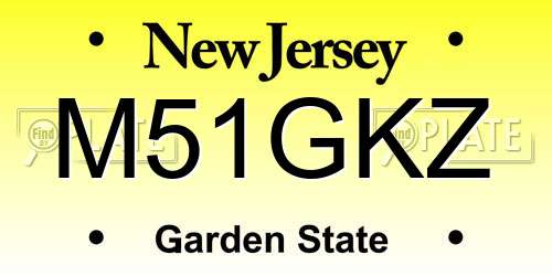 M51GKZ New Jersey License Plate
