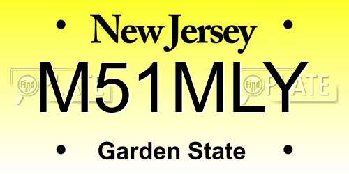M51MLY New Jersey License Plate