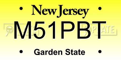 M51PBT New Jersey License Plate