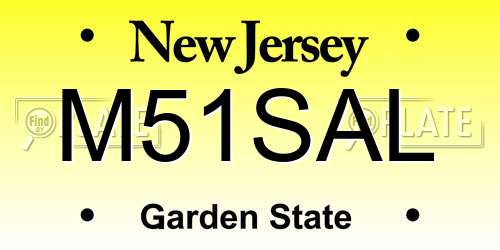 M51SAL New Jersey License Plate