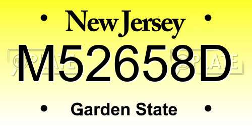 M52658D New Jersey License Plate