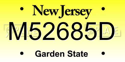 M52685D New Jersey License Plate