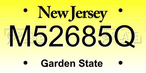M52685Q New Jersey License Plate