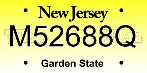 M52688Q New Jersey License Plate