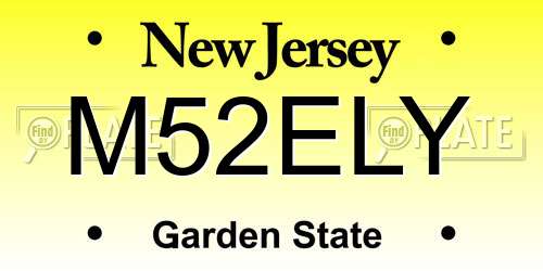M52ELY New Jersey License Plate