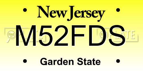 M52FDS New Jersey License Plate