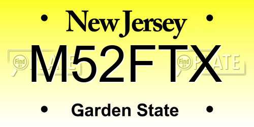 M52FTX New Jersey License Plate