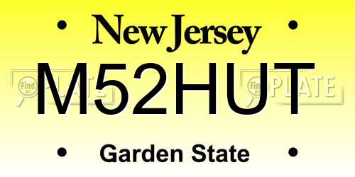 M52HUT New Jersey License Plate