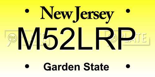M52LRP New Jersey License Plate