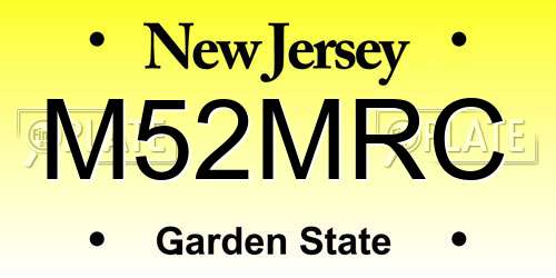 M52MRC New Jersey License Plate
