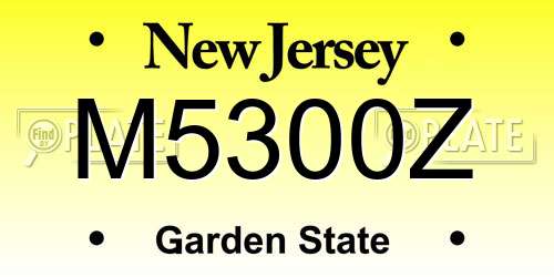 M5300Z New Jersey License Plate
