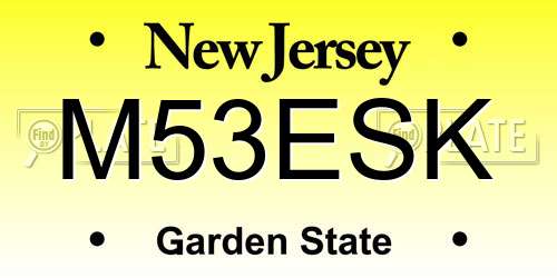 M53ESK New Jersey License Plate