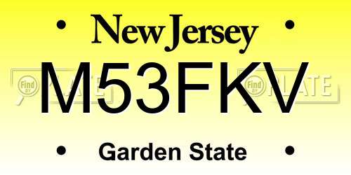 M53FKV New Jersey License Plate