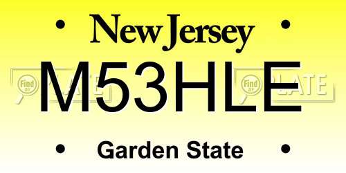 M53HLE New Jersey License Plate