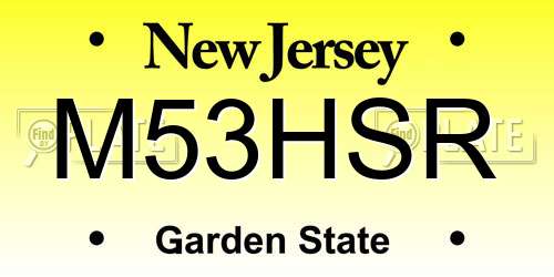 M53HSR New Jersey License Plate