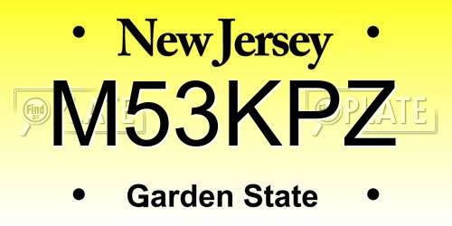 M53KPZ New Jersey License Plate