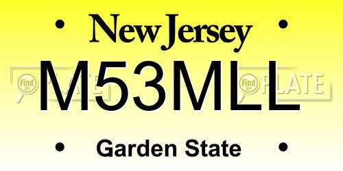 M53MLL New Jersey License Plate