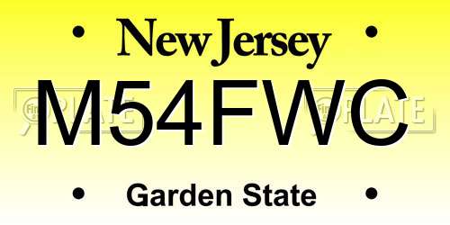 M54FWC New Jersey License Plate