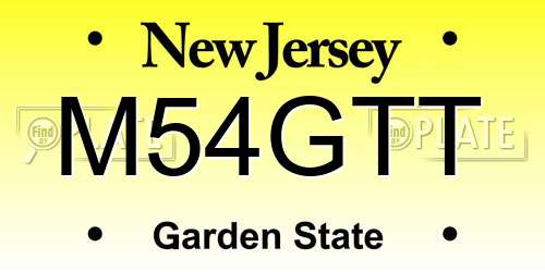 M54GTT New Jersey License Plate