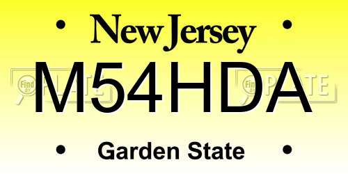 M54HDA New Jersey License Plate