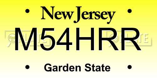 M54HRR New Jersey License Plate