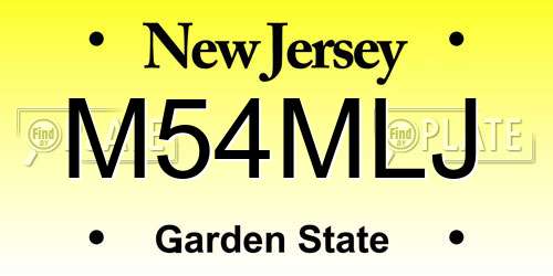 M54MLJ New Jersey License Plate