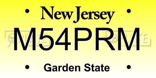 M54PRM New Jersey License Plate