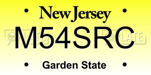 M54SRC New Jersey License Plate