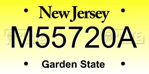 M55720A New Jersey License Plate