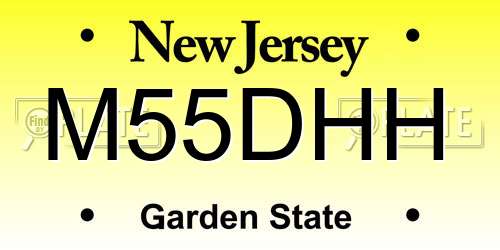 M55DHH New Jersey License Plate