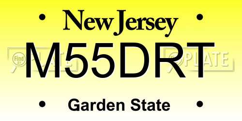 M55DRT New Jersey License Plate