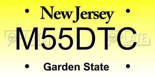M55DTC New Jersey License Plate
