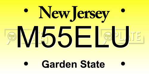 M55ELU New Jersey License Plate